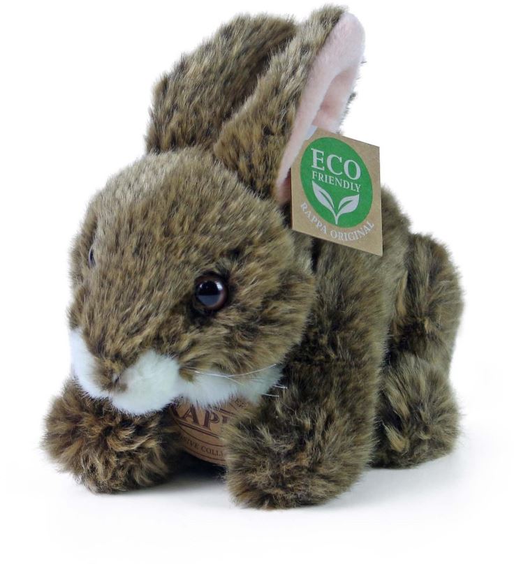 Plyšák RAPPA Plyšový králík hnědý ležící 17 cm, Eco-Friendly