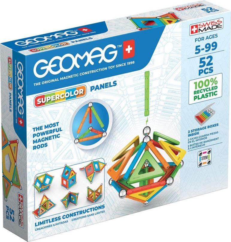 Stavebnice Geomag - Supercolor recycled 52 pcs