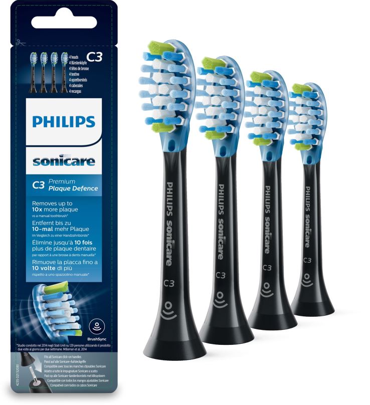 Náhradní hlavice k zubnímu kartáčku Philips Sonicare Premium Plaque Defense HX9044/33, 4 ks
