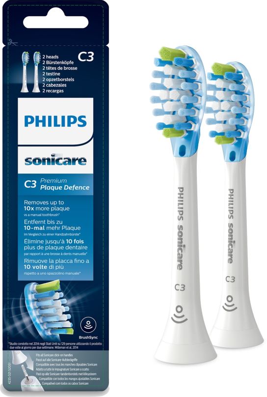 Náhradní hlavice k zubnímu kartáčku Philips Sonicare Premium Plaque Defense HX9042/17, 2 ks