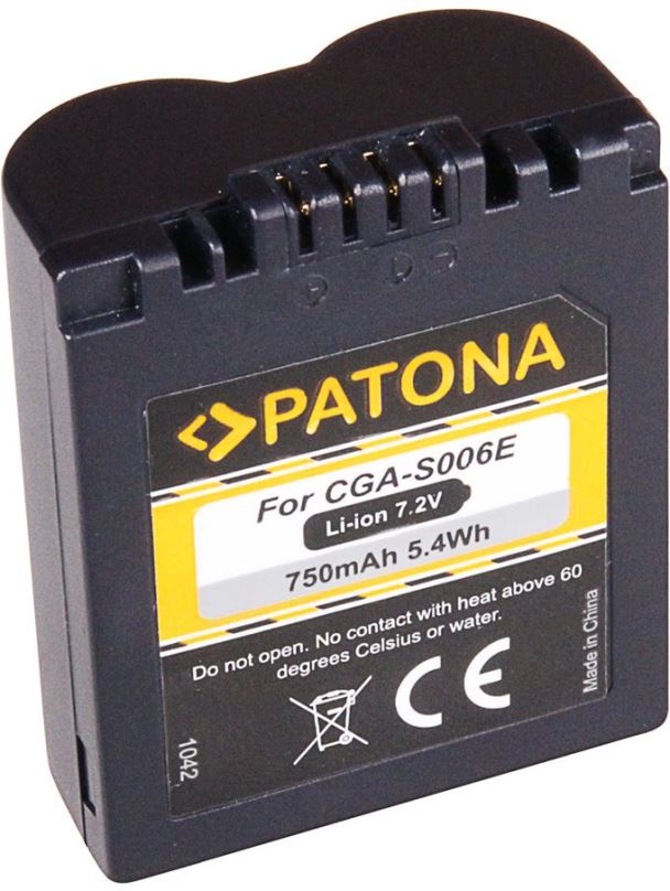 Baterie pro fotoaparát PATONA pro Panasonic CGA-S006E 750mAh Li-Ion