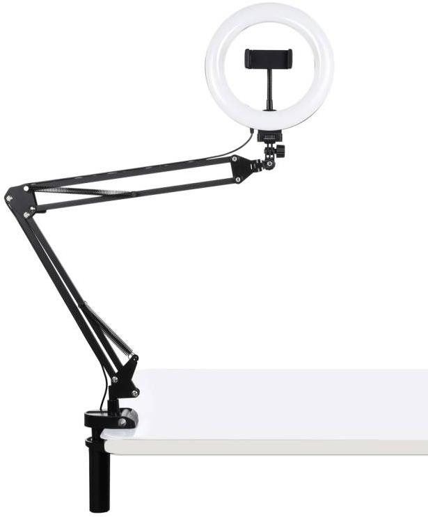 Foto světlo Puluz Selfie Ring kruhové LED svetlo 7,9'', držák na stůl, černé