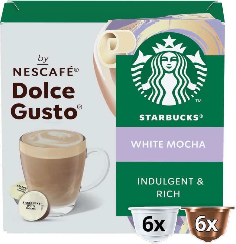 Kávové kapsle STARBUCKS® White Mocha by NESCAFÉ® Dolce Gusto® - 12 kapslí (6 porcí)
