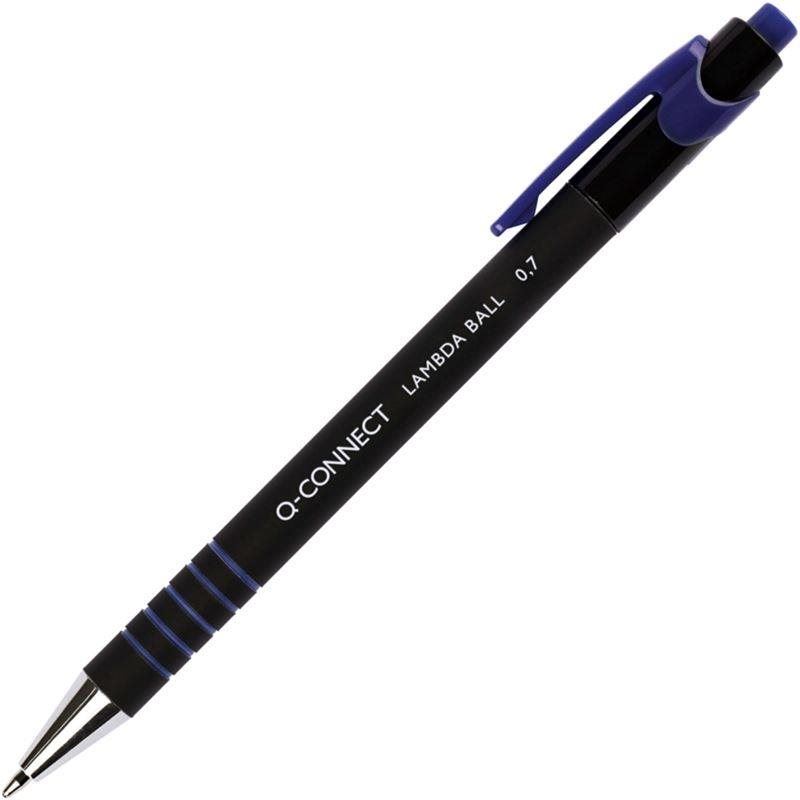Kuličkové pero Q-CONNECT LAMDA BALL 0.7 mm, modré