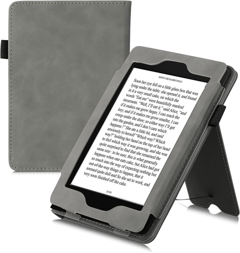 Pouzdro na čtečku knih KW Mobile - Nubuck Moon Grey - KW5762022 - Pouzdro pro Amazon Kindle Paperwhite 1/2/3 - šedé