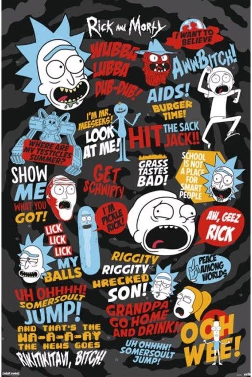 Plakát Rick & Morty - Quotes - plakát
