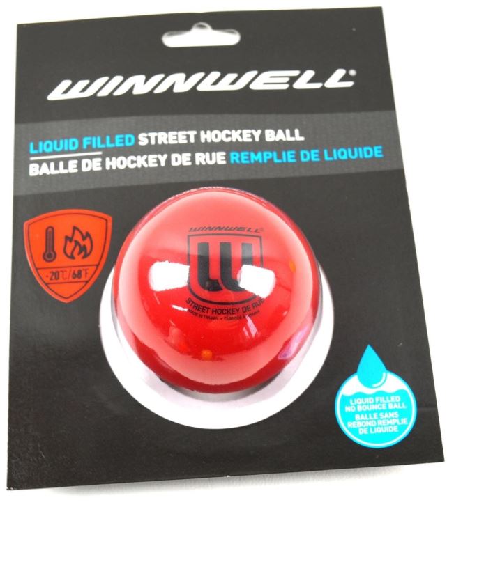 Hokejbalový míček Winnwell Balónek Liquid Filled, červená, Hard
