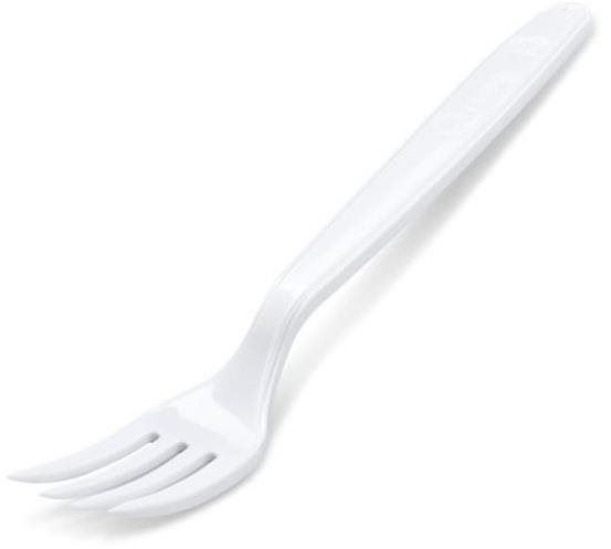 Vidlička Mazurek Plastové vidličky jídelní bílé 18,5 cm, 50 ks