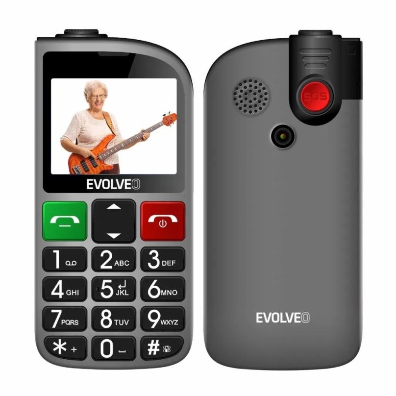 Mobilní telefon EVOLVEO EasyPhone FM stříbrná