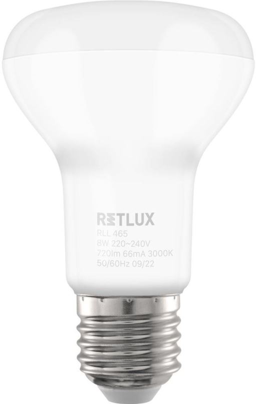 LED žárovka RETLUX RLL 465 R63 E27 Spot 8W WW