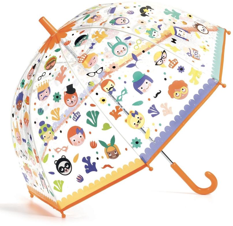Dětský deštník Djeco Krásný designový deštník - Obličeje