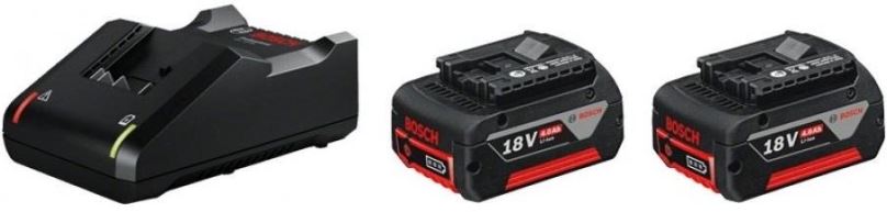 Nabíječka a náhradní baterie BOSCH 2x GBA 18V 4.0Ah + GAL 18V-40  1.600.A01.9S0