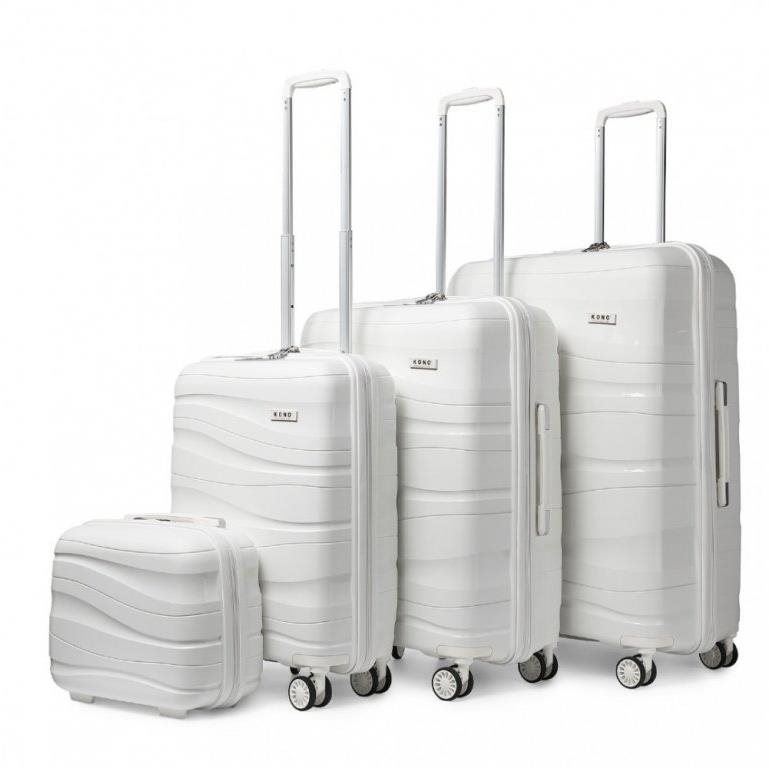 Sada kufrů Kono Sada 4 cestovních kufrů 2094 Bílá S M L