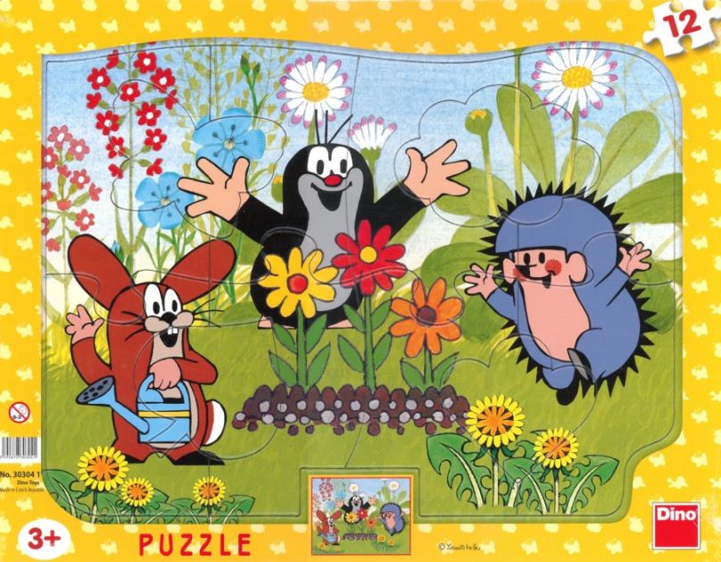 DINO Puzzle Krtek zahradníkem 12 dílků