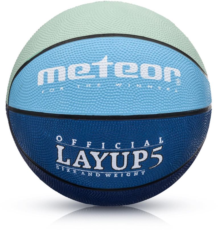 Basketbalový míč Meteor Layup vel. 5, modrý/tmavě modrý