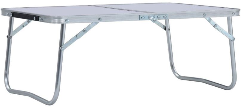 Kempingový stůl Skládací kempingový stůl bílý hliník 60 x 40 cm