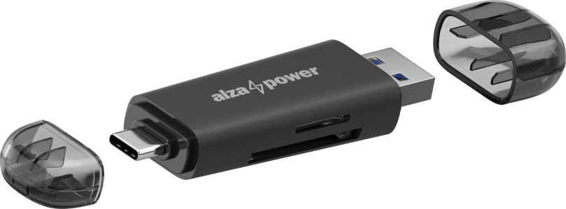 Čtečka karet AlzaPower 2in1 Multi-function Memory Card Reader černá