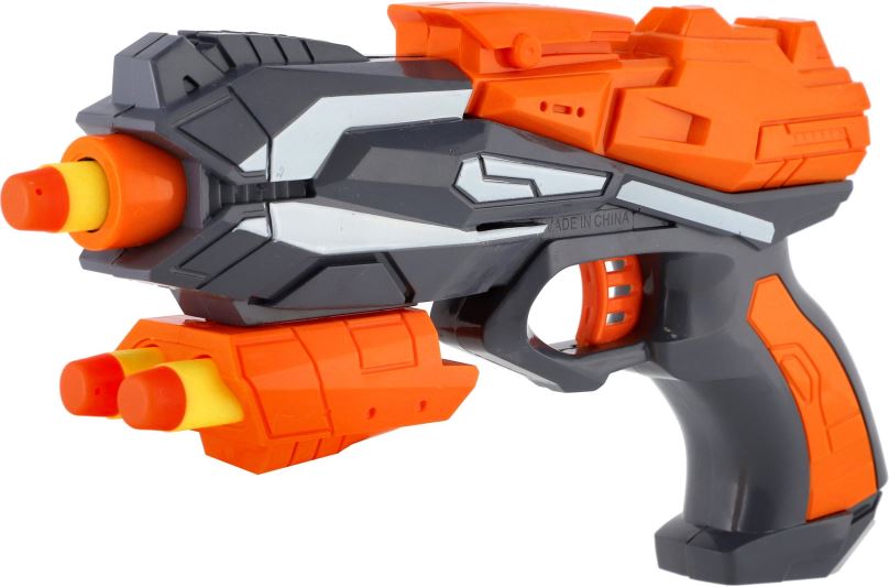 Dětská pistole Teddies Pistole na pěnové náboje oranžová