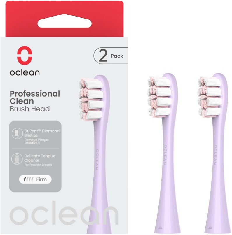 Náhradní hlavice k zubnímu kartáčku Oclean Professional Clean P1C13-X Pro Digital 2 ks fialové