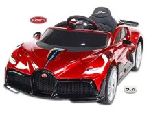 Elektrické auto pro děti Bugatti Divo s 2.4G, luxusní sporťák, lakovaný vínovou metalízou