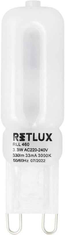 LED žárovka RETLUX RLL 460 G9 3,3W LED WW