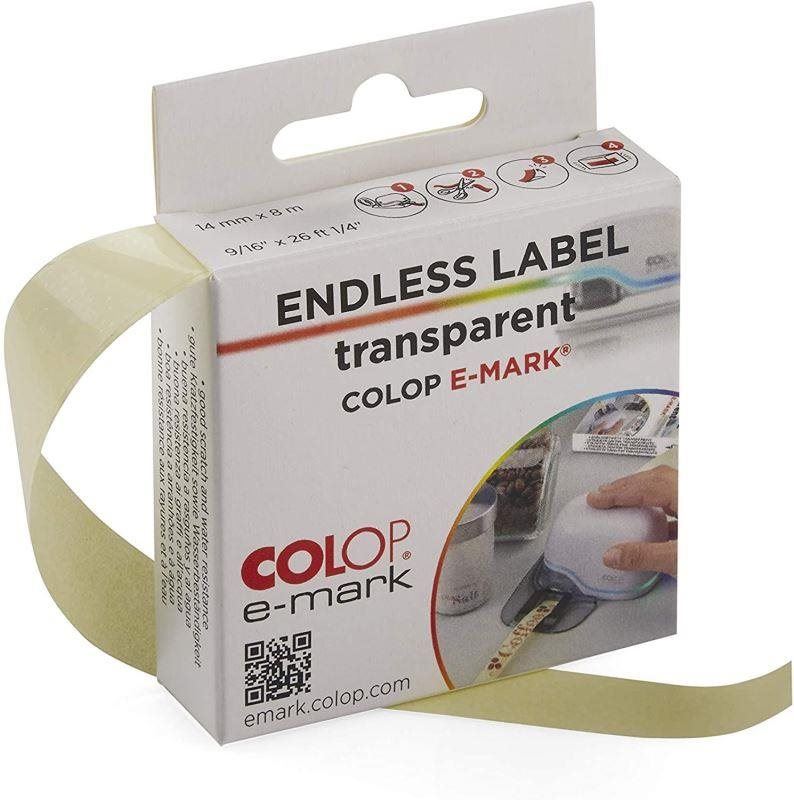 Lepicí páska COLOP e-mark® transparentní, 14 mm x 8 m