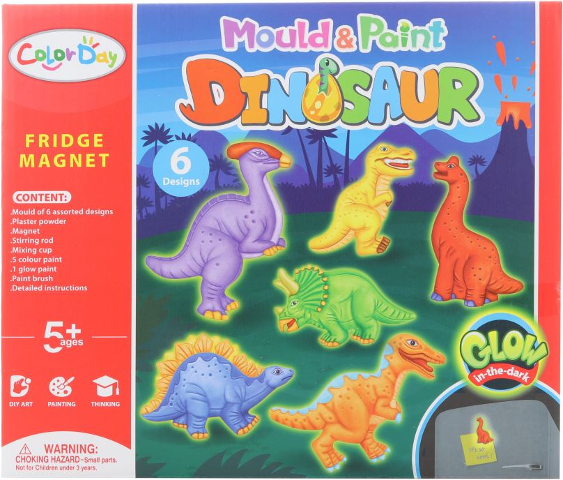 Vyrábění pro děti Výroba magnetů - dinosauři svítící