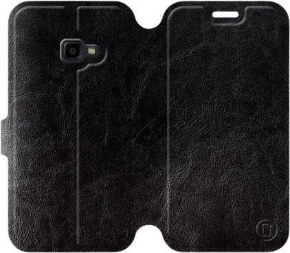 Kryt na mobil Flip pouzdro na mobil Samsung Xcover 4 v provedení  Black&Gray s šedým vnitřkem