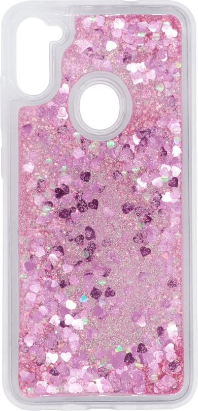 Kryt na mobil iWill Glitter Liquid Heart Case pro Samsung Galaxy M11