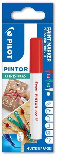 Popisovače PILOT Pintor Extra Fine Christmas, sada 3 ks