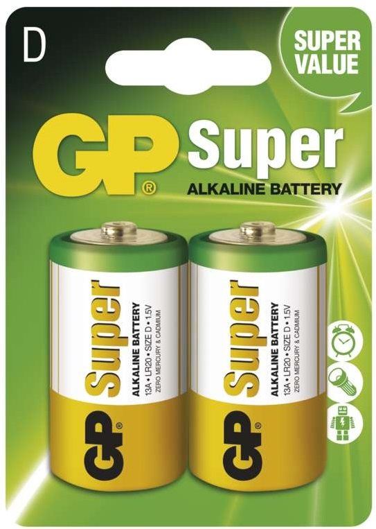 Jednorázová baterie GP Super Alkaline LR20 (D) 2ks v blistru