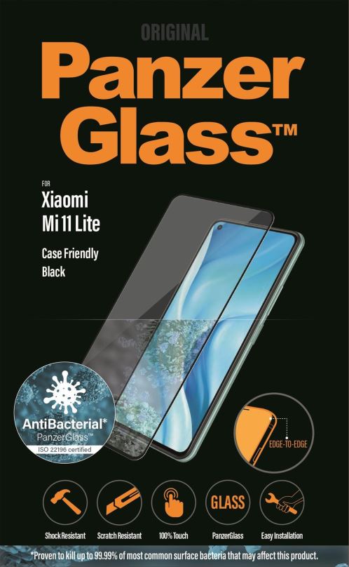 Ochranné sklo PanzerGlass Edge-to-Edge Antibacterial pro Xiaomi Mi 11 Lite/11 Lite 5G/11 Lite 5G NE