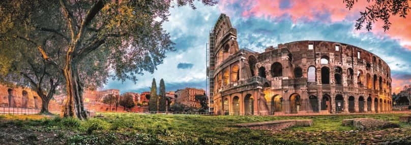 Puzzle Trefl Panoramatické puzzle Koloseum za úsvitu 1000 dílků