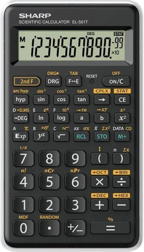 Kalkulačka SHARP SH-EL501TWH černo/bílá