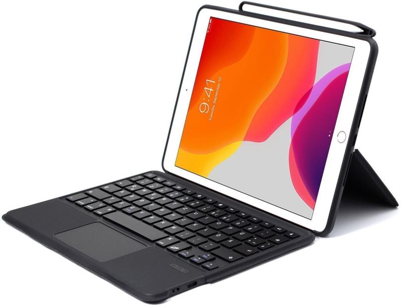 Pouzdro na tablet s klávesnicí Epico Keyboard Case  iPad 10,2" - Qwerty/černá