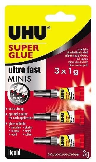 Lepidlo UHU Super Glue Minis 3 x 1 g