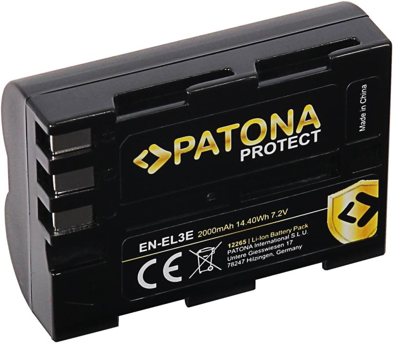 Baterie pro fotoaparát PATONA pro Nikon EN-EL3e 2000mAh Li-Ion Protect