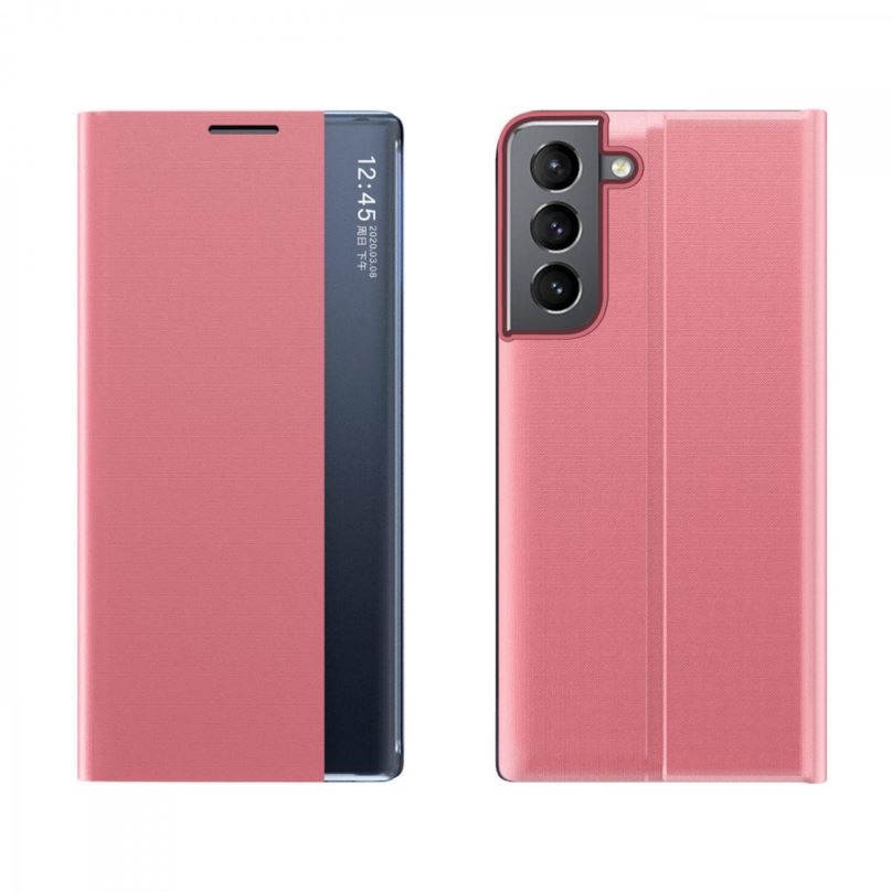 Pouzdro na mobil Sleep Case knížkové pouzdro na Samsung Galaxy S22 Plus, růžové