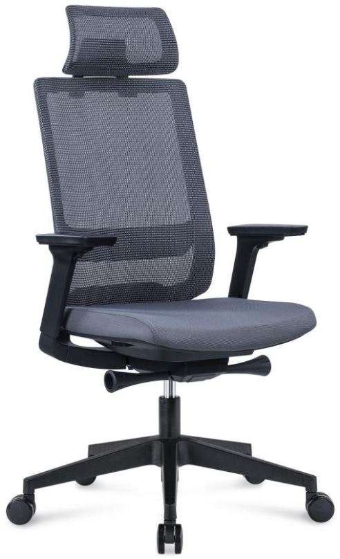 Kancelářská židle DALENOR Meteor, ergonomická, síťovina, šedá