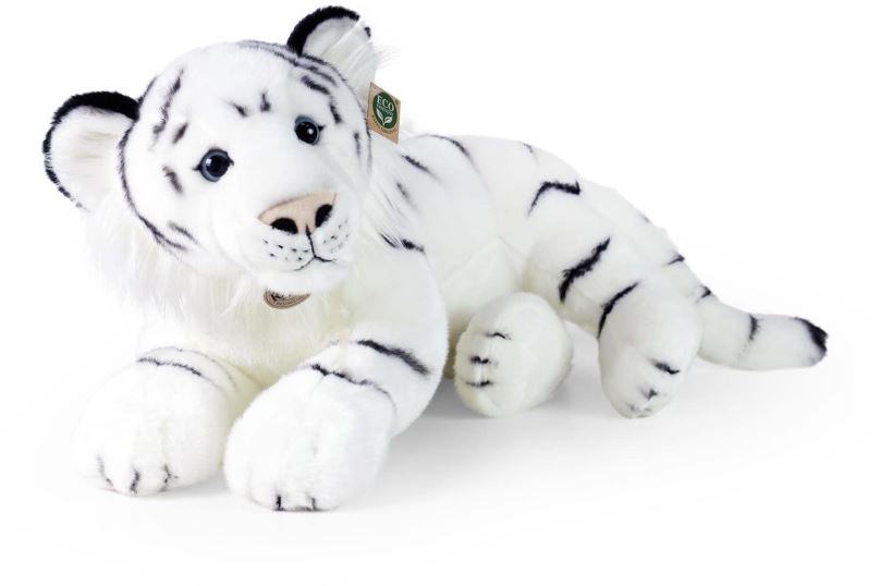 Plyšák RAPPA Plyšový tygr bíly 60 cm, Eco-Friendly