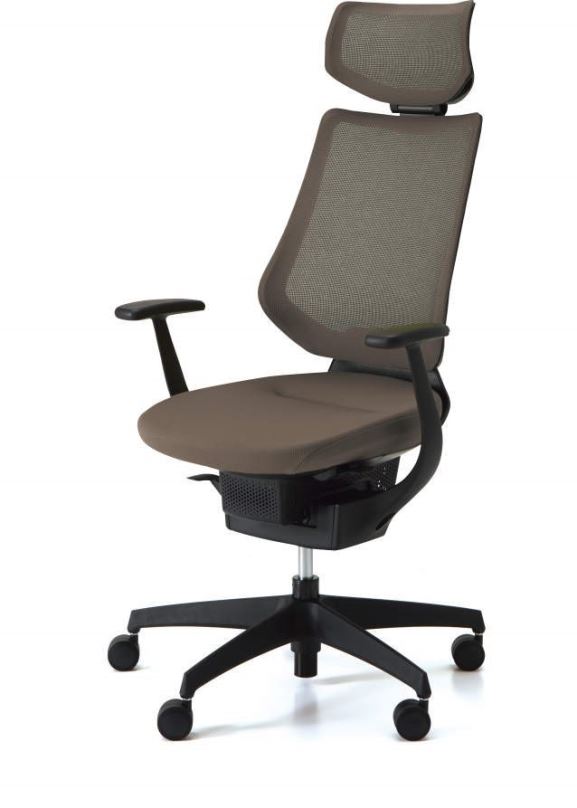 Kancelářská židle 3DE ING Glider 360° s podhlavníkem - hnědá