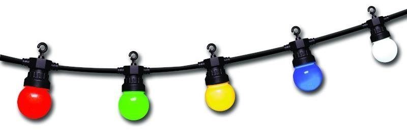 Světelný řetěz Venkovní světelný řetěz PS066 s 20 barevnými žárovkami