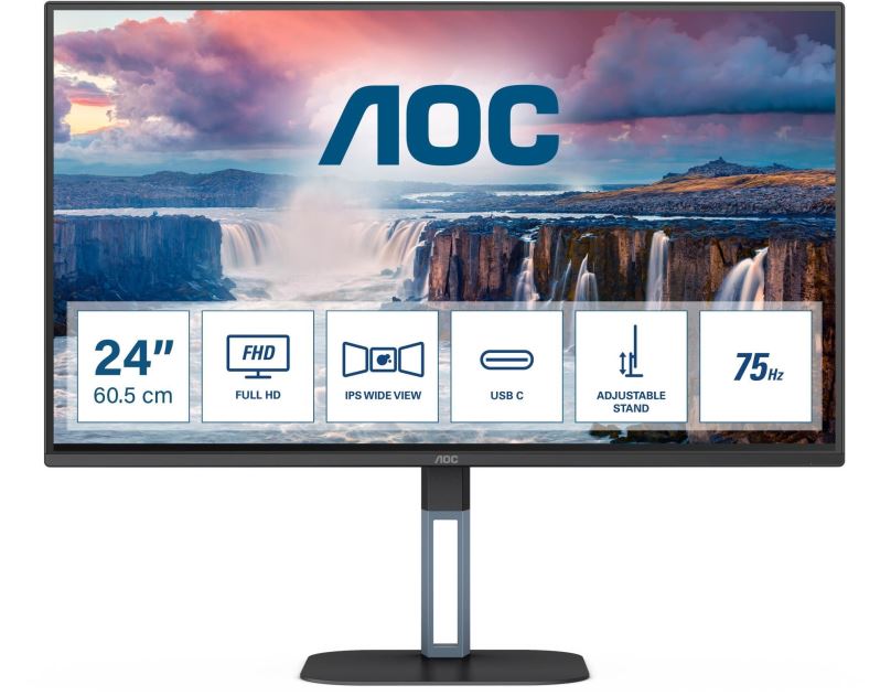 LCD monitor 23,8" AOC 24V5C/BK