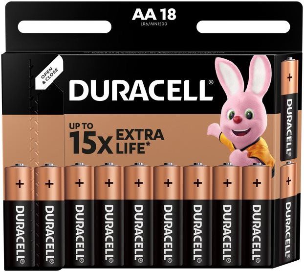 Jednorázová baterie Duracell Basic alkalická baterie 18 ks (AA)