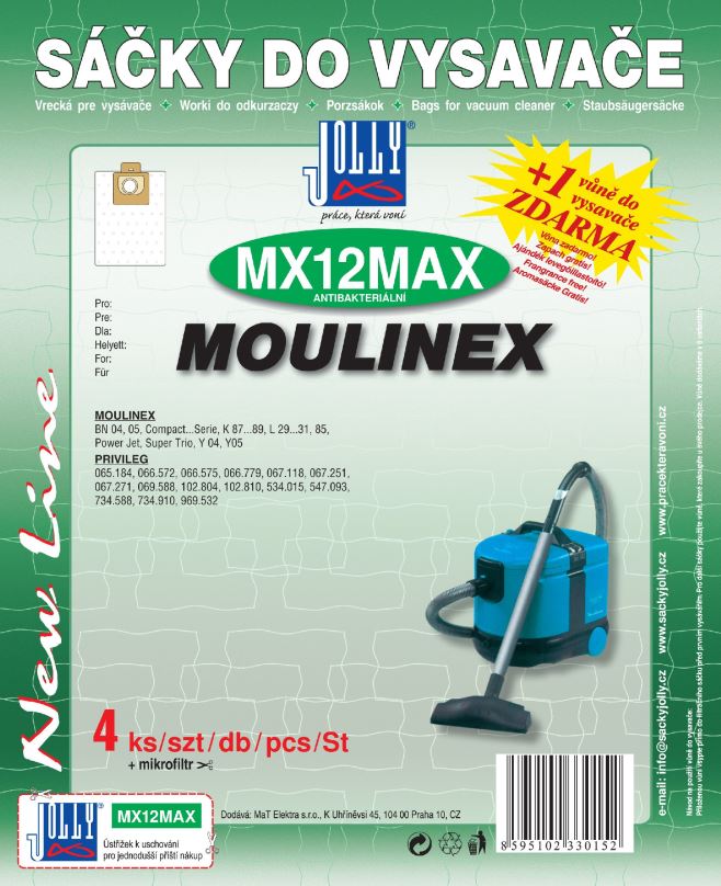 Sáčky do vysavače Sáčky do vysavače MX12 MAX - textilní