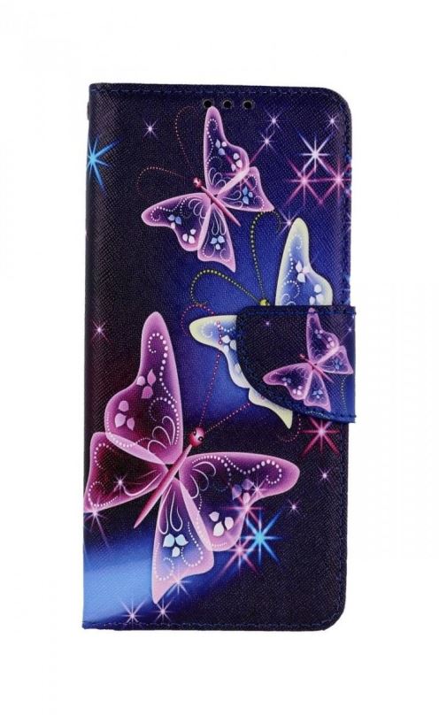 Pouzdro na mobil TopQ Samsung A22 5G knížkové Modré s motýlky 60697