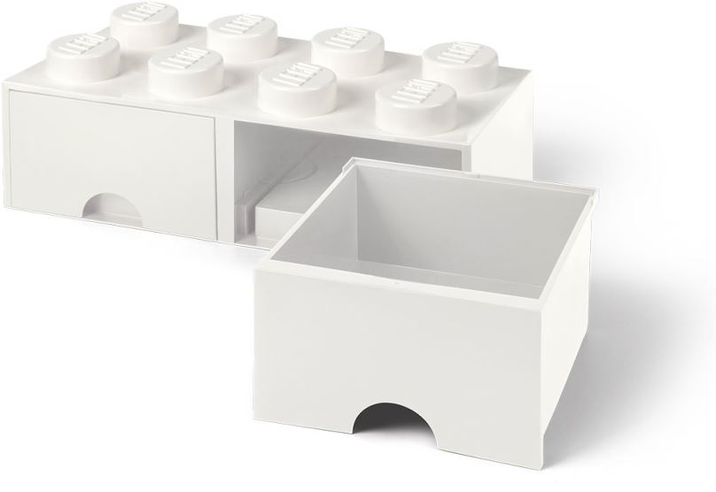 Úložný box LEGO Úložný box 8 s šuplíky - bílá