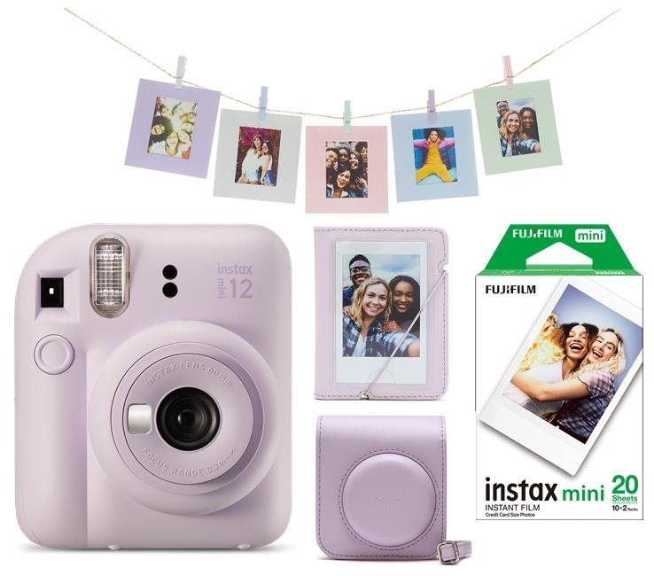 Instantní fotoaparát Fujifilm Instax Mini 12 Purple + Mini 12 ACC kit + 2x10 film