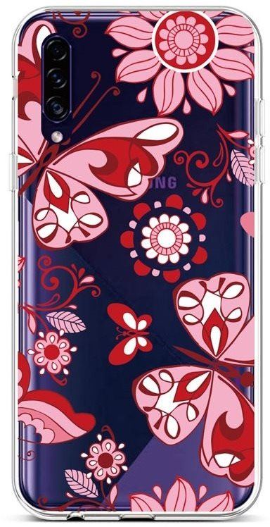 Kryt na mobil TopQ Samsung A30s silikon Pink Butterfly 45297