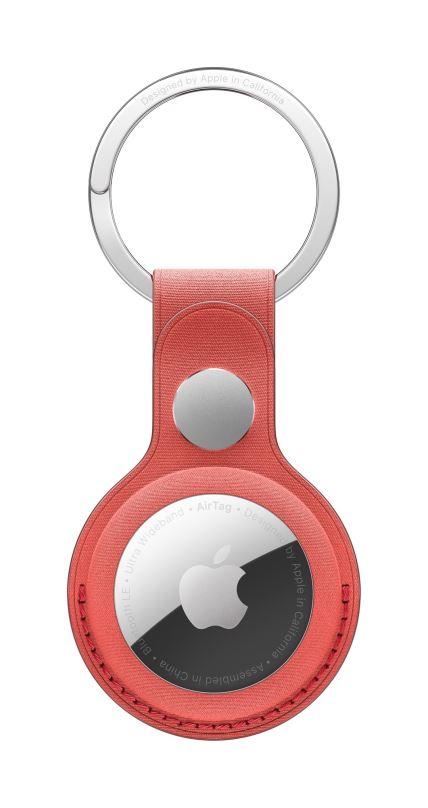 AirTag klíčenka Apple FineWoven klíčenka na AirTag korálově červená